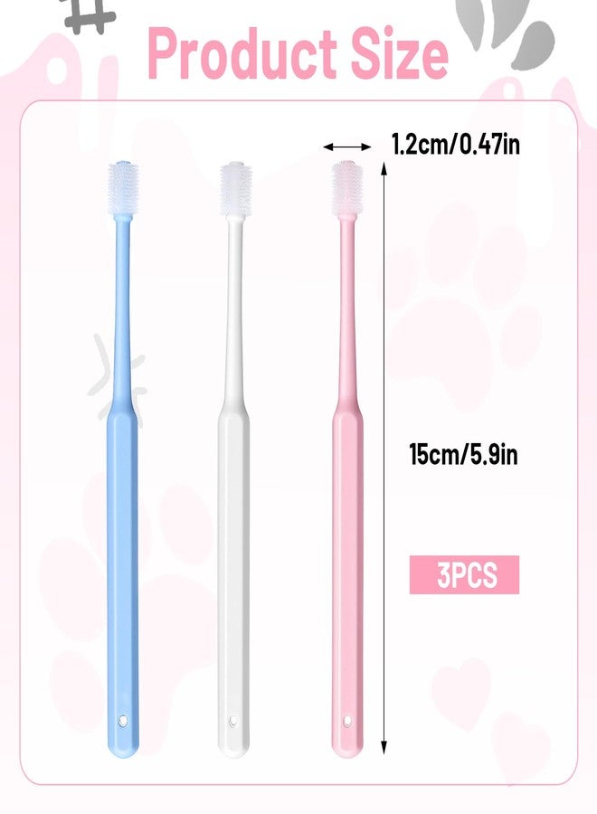 WJIAAA 3 Pack Small Dog Cat Toothbrush, 360 Degree Soft Silicone Pet Toothbrush Cat Dental Care Dog Oral Hygiene Deep Clean Pet Teeth Cleaning Kit - Image 5
